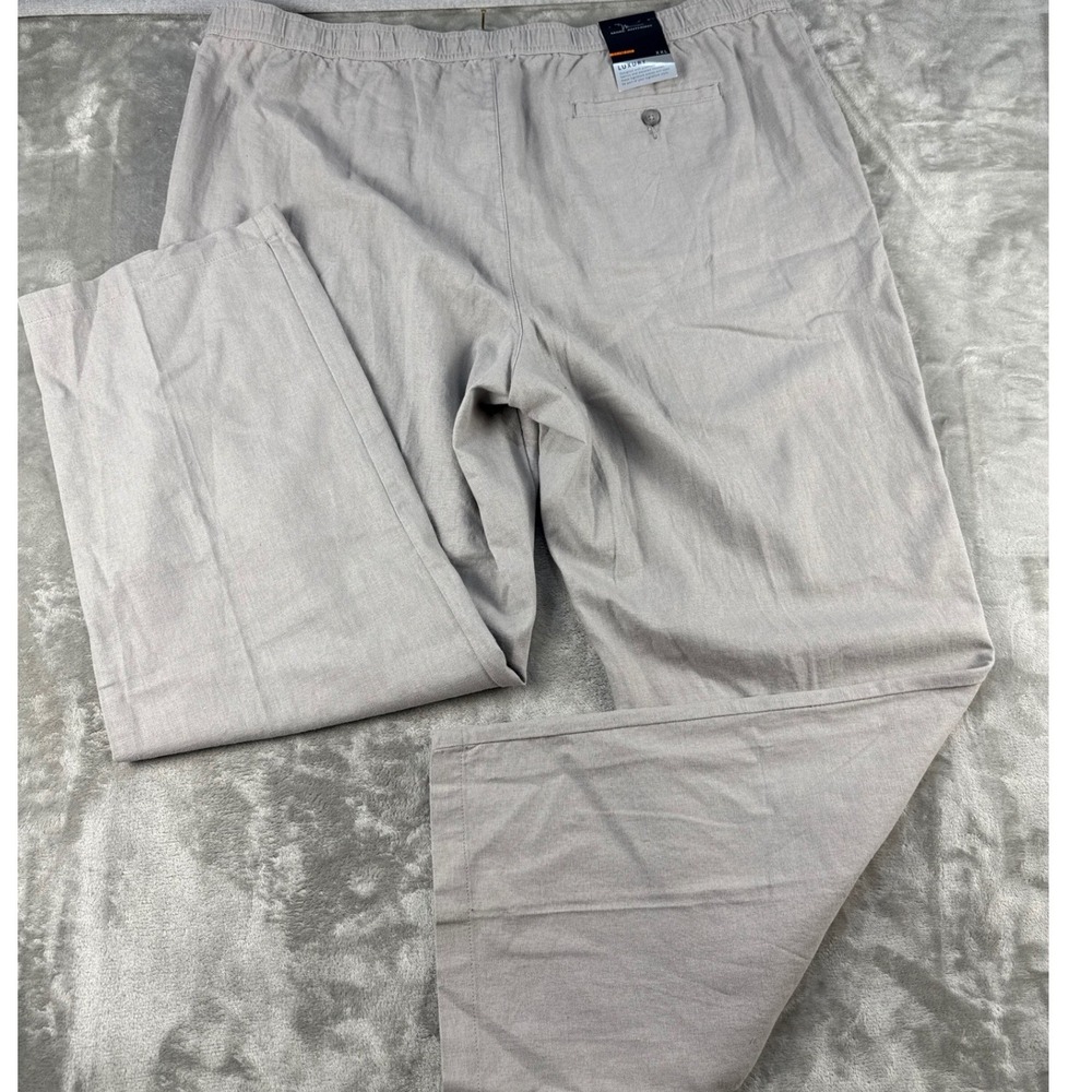 Marc Anthony Linen Pants Mens XXL Luxury Gray Straight Leg EUC - Picture 8 of 9